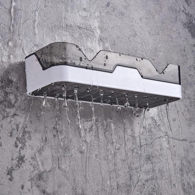 Aspiral Premium Wall-Mounted Bathroom Storage Rack - No-Drill Organizer Shelf