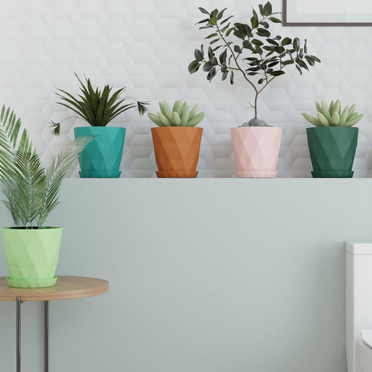 Aspiral Flower Pots for Indoor & Outdoor Terrace, Garden Decorative Plants (Pack of 5)