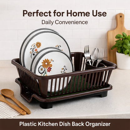 Aspiral Kitchen Dish Drainer with Detachable Tray & Utensil Holder - Space Saving Dish Drying Rack for Plates, Bowls & Cutlery