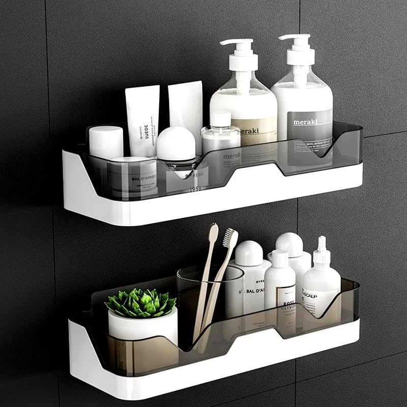 Aspiral Premium Wall-Mounted Bathroom Storage Rack - No-Drill Organizer Shelf