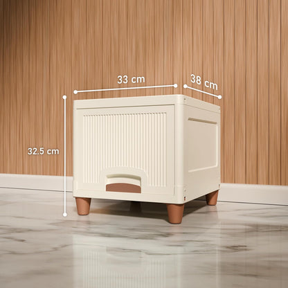 Aspiral Multi-Purpose Storage Organizer | Modular Storage Box | Stackable Rack, Space-Saving Wardrobe Cabinet (Off White)