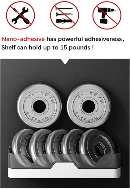 Aspiral Premium Wall-Mounted Bathroom Storage Rack - No-Drill Organizer Shelf