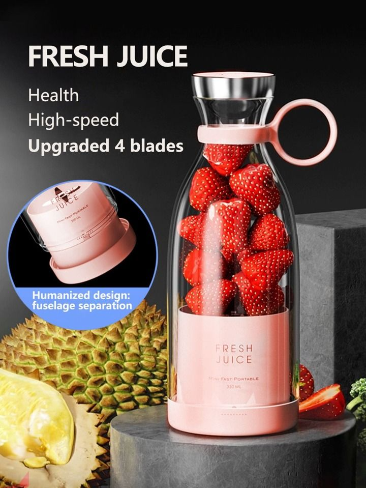 Aspiral Wireless Portable Blender Bottle | 50W Powerful Mini Fruit Juicer for Smoothies, Milkshakes & Baby Food