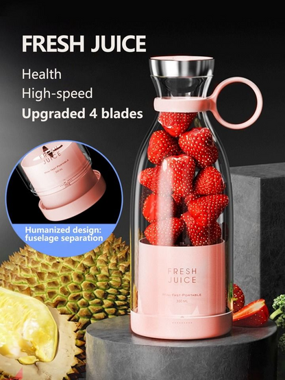 Aspiral Wireless Portable Blender Bottle | 50W Powerful Mini Fruit Juicer for Smoothies, Milkshakes & Baby Food