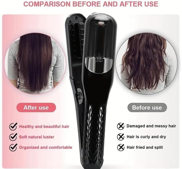 Aspiral Split-End Hair Trimmer With Double-Sided Cutter | Rechargeable Type-C Hair Repair & Trimming Tool