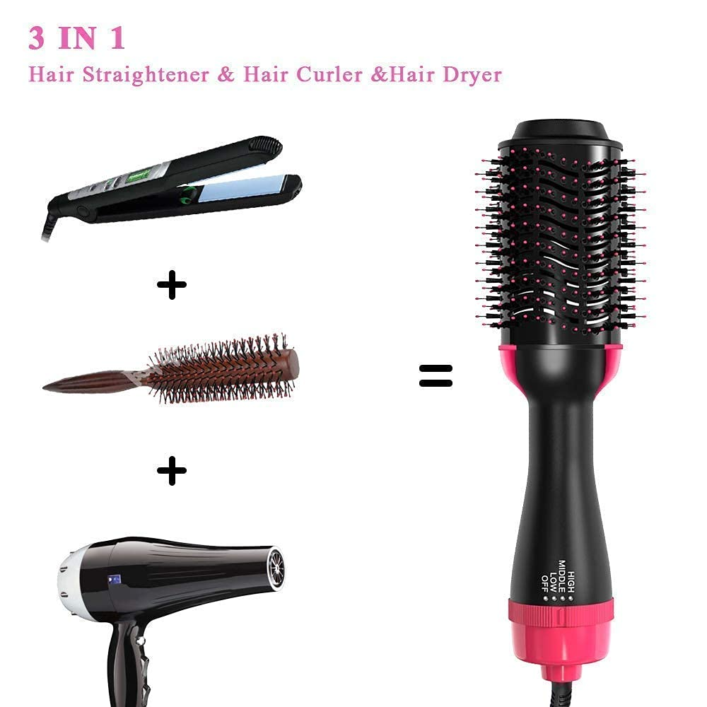 Aspiral Hot Air Hair Dryer Brush & Volumizer | Blow Dryer Brush for Straightening, Curling & Styling | 3-Speed Adjustable with 360° Swivel Cord