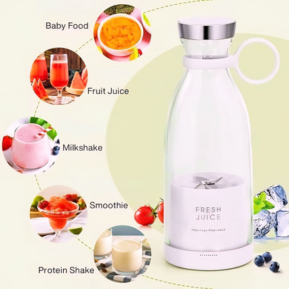 Aspiral Wireless Portable Blender Bottle | 50W Powerful Mini Fruit Juicer for Smoothies, Milkshakes & Baby Food
