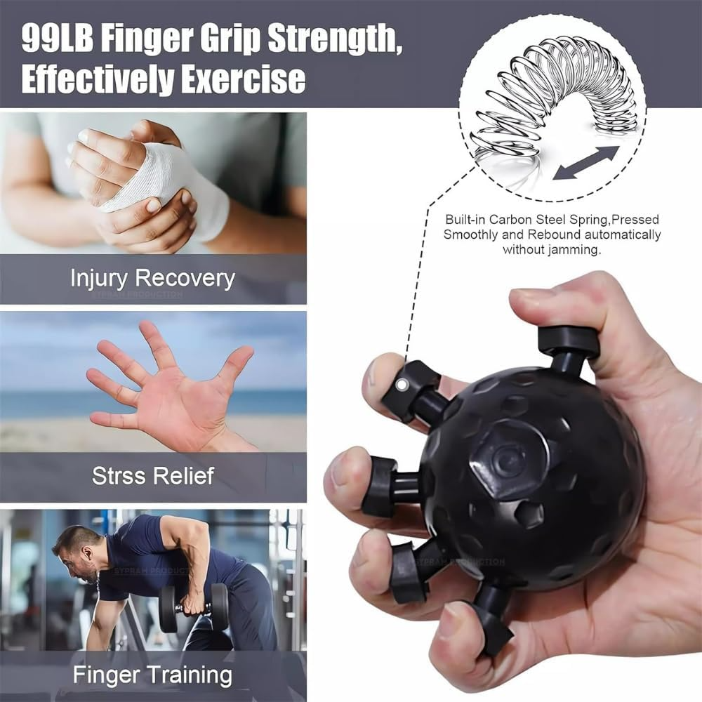 Aspiral Eagle Claw Finger Grip Strengthener 99LB | Hand Grip Strength Trainer Ball | Finger & Forearm Exercise Tool for Gym, Recovery & Stress Relief