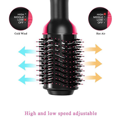 Aspiral Hot Air Hair Dryer Brush & Volumizer | Blow Dryer Brush for Straightening, Curling & Styling | 3-Speed Adjustable with 360° Swivel Cord