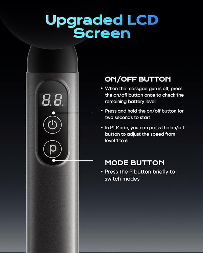 Aspiral Deep Tissue Electric Body Massager Gun with 4 Massage Heads | Full Body Pain Relief Device | Adjustable Speed & Flexible Handle