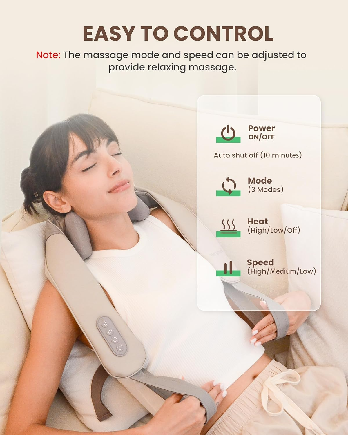 Aspiral Cordless Neck and Body Massager | Deep Tissue Kneading Back, Waist, Calf & Thigh Muscle Pain Relief | Hand-Free & Rechargeable