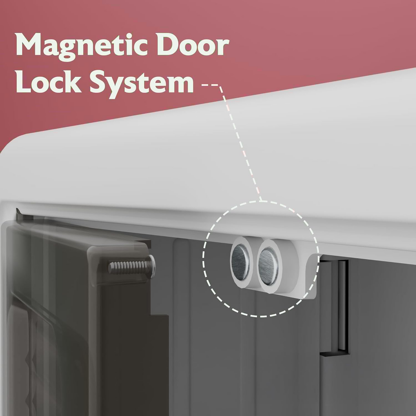 Aspiral Wall-Mounted Multi-Purpose Storage Cabinet with Transparent Doors & Hanging Hooks