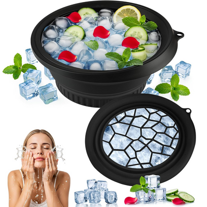 Aspiral Silicone Face Bowl for Ice with Built-In Icetray | Cold Plunge Therapy, Skin Tightening & Acne Relief – Portable Spa Tool for Home & Travel