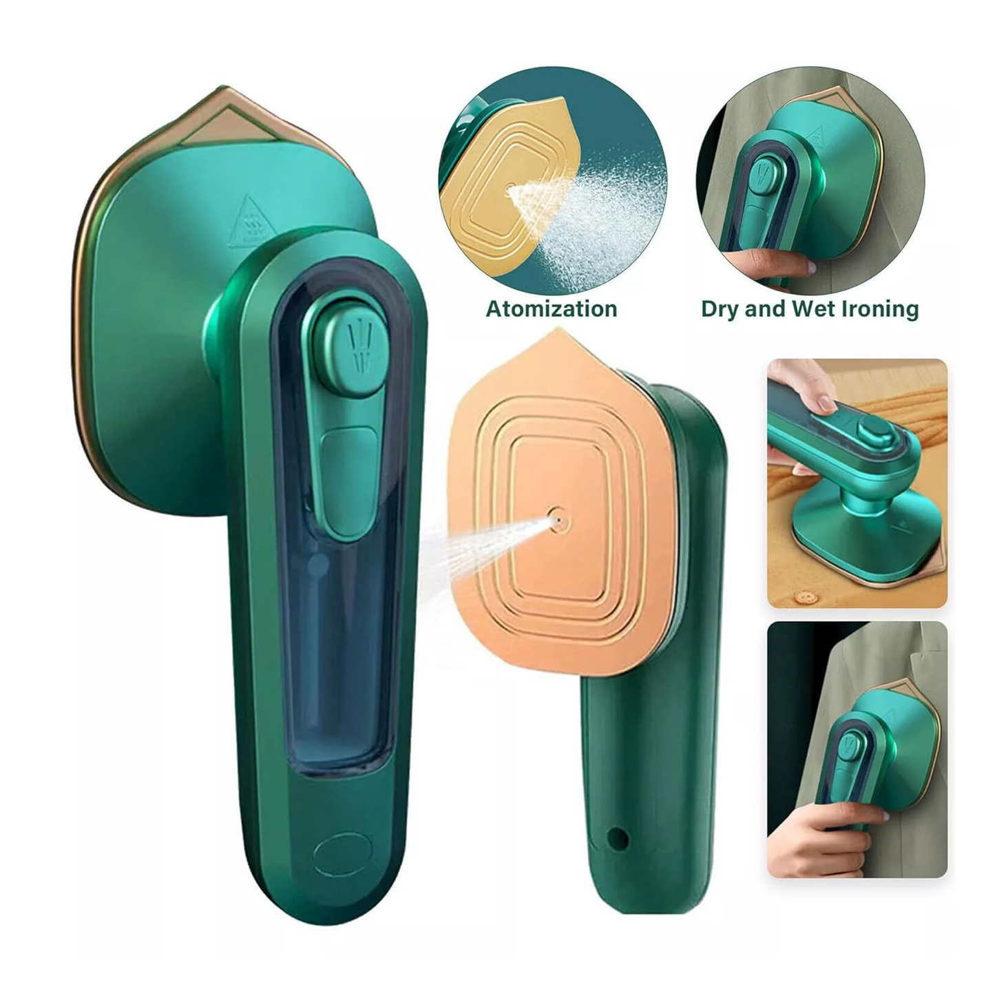 Aspiral Portable Handheld Steam Iron – Compact Travel Iron with Strong Steam Spray & Titanium Soleplate