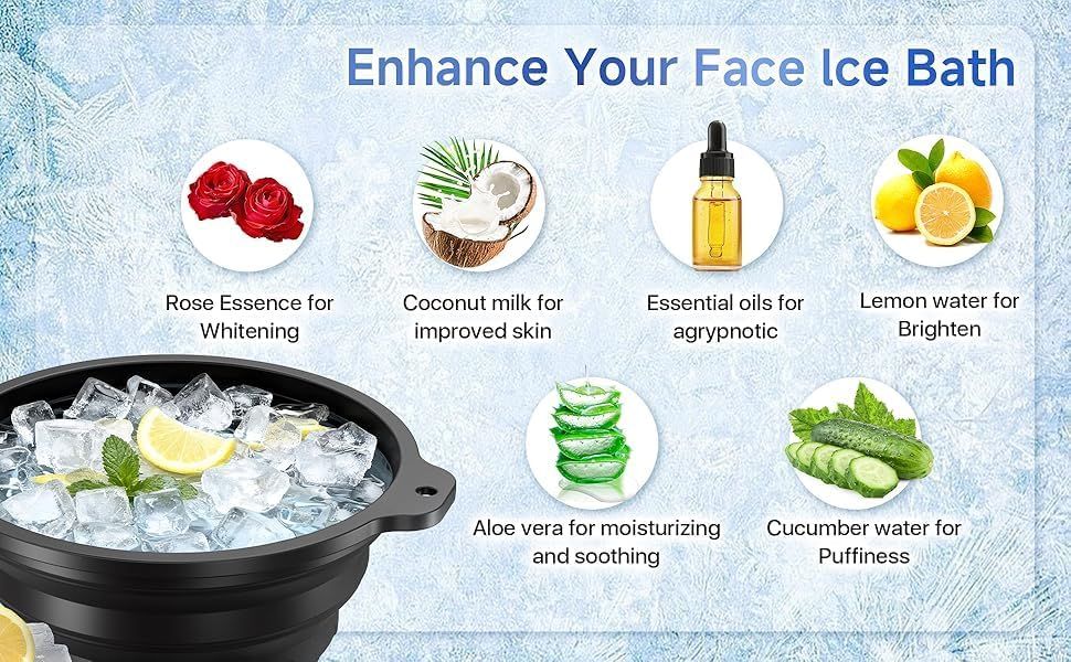 Aspiral Silicone Face Bowl for Ice with Built-In Icetray | Cold Plunge Therapy, Skin Tightening & Acne Relief – Portable Spa Tool for Home & Travel
