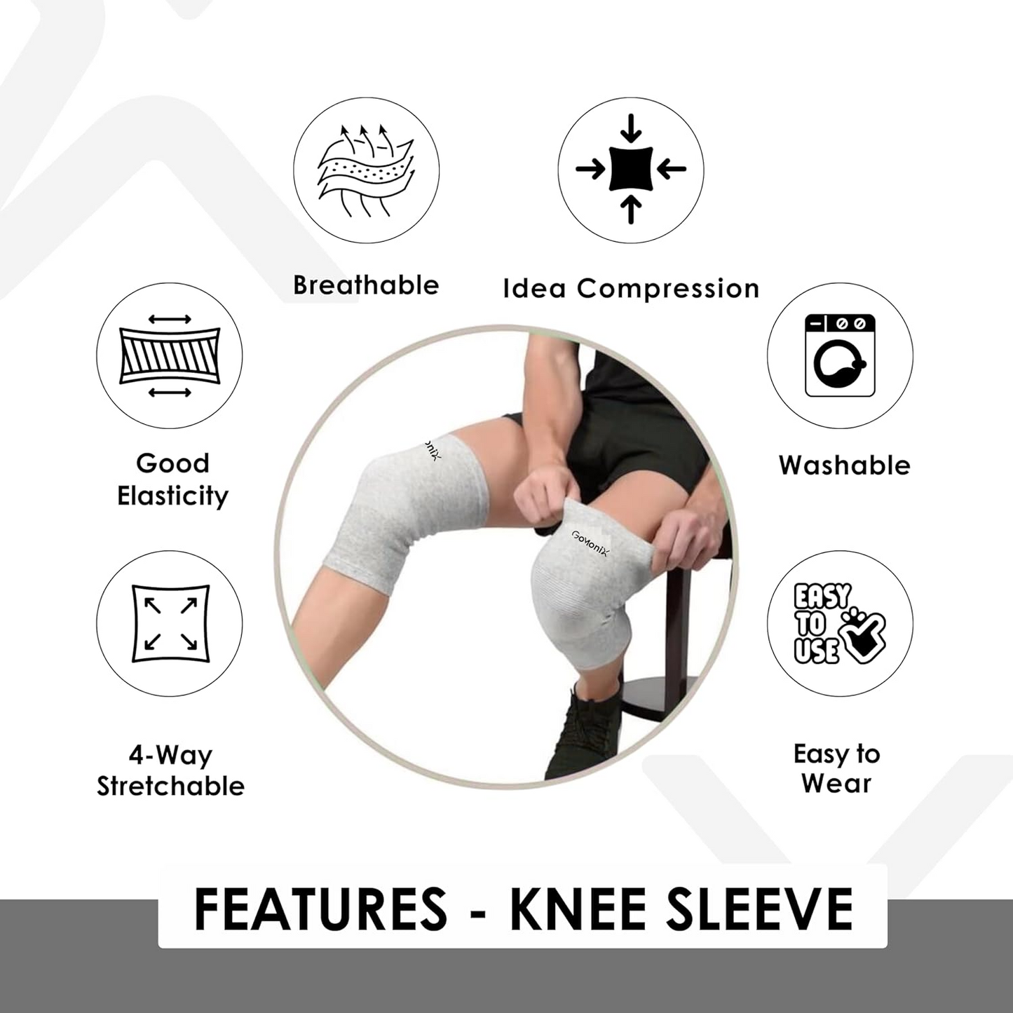 Aspiral Knee Warmer Support - Breathable Bamboo Knee Cap Brace for Pain Relief & Injury Protection