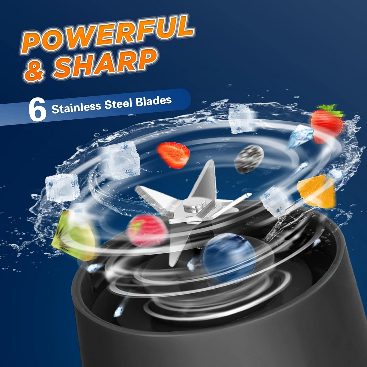 Aspiral Portable USB Rechargeable Blender | Mini Smoothie Maker for Juices, Shakes, Baby Food & Smoothies