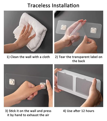 Aspiral Wall Mounted Soap Box With Lid Double Grids Soap Draining Rack