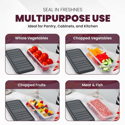 Aspiral Air Tight Plastic Storage Containers Set for Kitchen | Leak-Proof, Durable, and Space-Saving (1200 ML , Pack of 6)