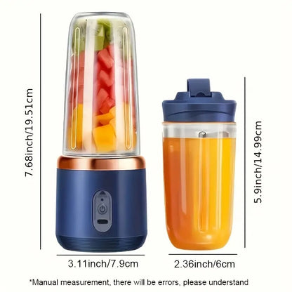 Aspiral Portable USB Rechargeable Mini Blender with Safety Lock & Dual Cups – For Juice, Smoothies & Shakes