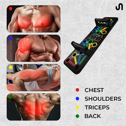 Aspiral 4-in-1 Color-Coded Push Up Board – Professional Home Gym Chest & Upper Body Workout System