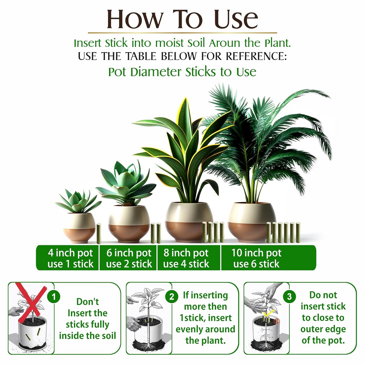 Aspiral Fertilizer Sticks for Potted Plants (25 Sticks) – 45 Days Plant Food for Indoor & Outdoor Pots | Mess-Free Nutrient Boost with Essential NPK & Micronutrients