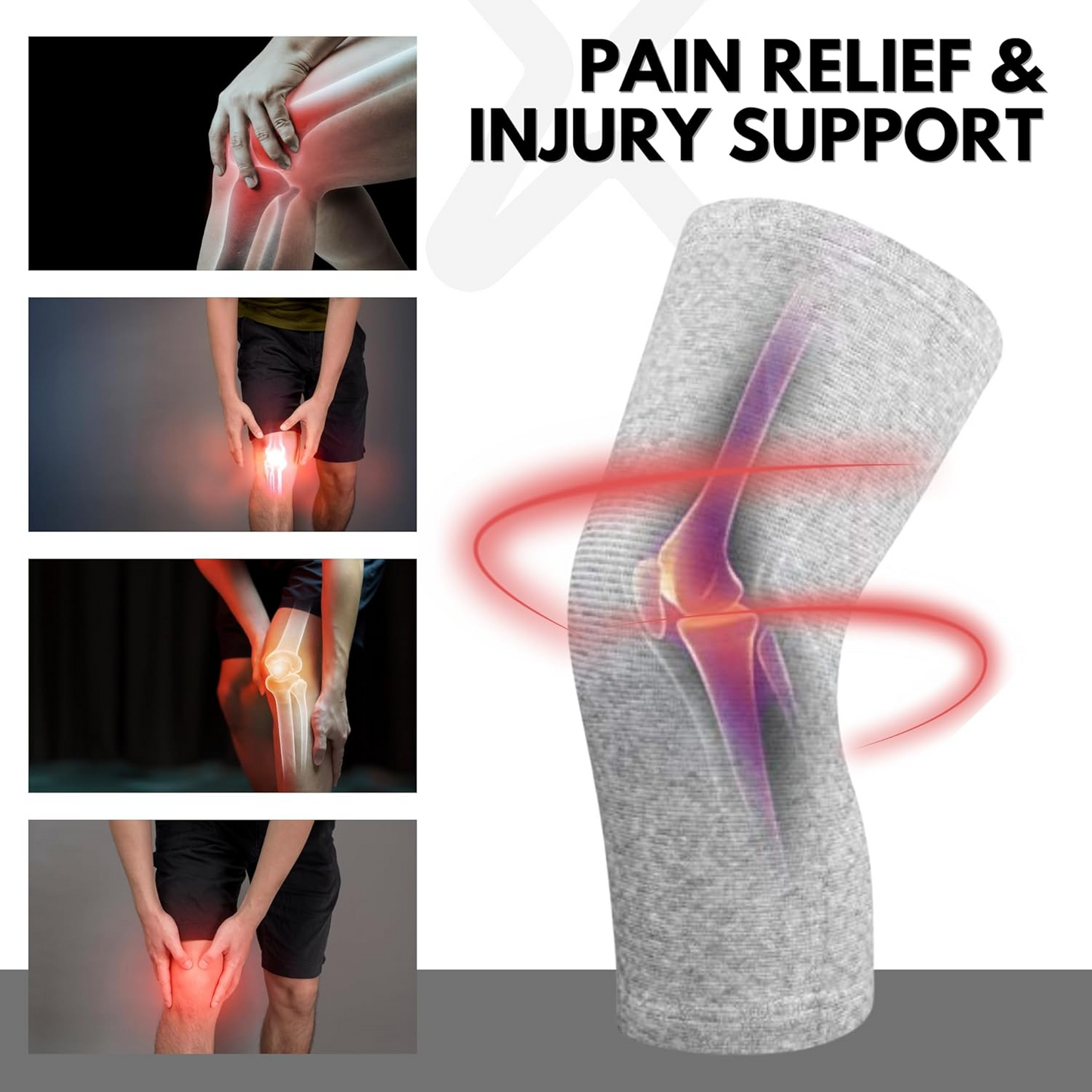 Aspiral Knee Warmer Support - Breathable Bamboo Knee Cap Brace for Pain Relief & Injury Protection