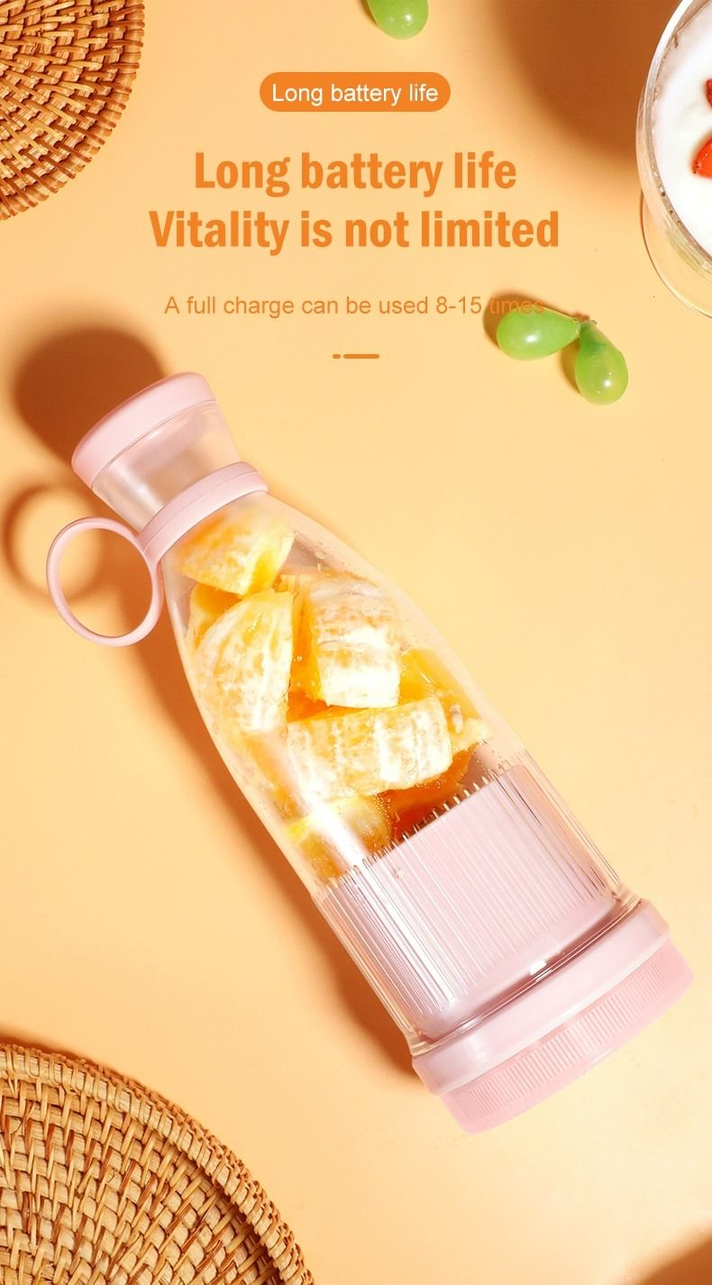 Aspiral Wireless Portable Blender Bottle | 50W Powerful Mini Fruit Juicer for Smoothies, Milkshakes & Baby Food