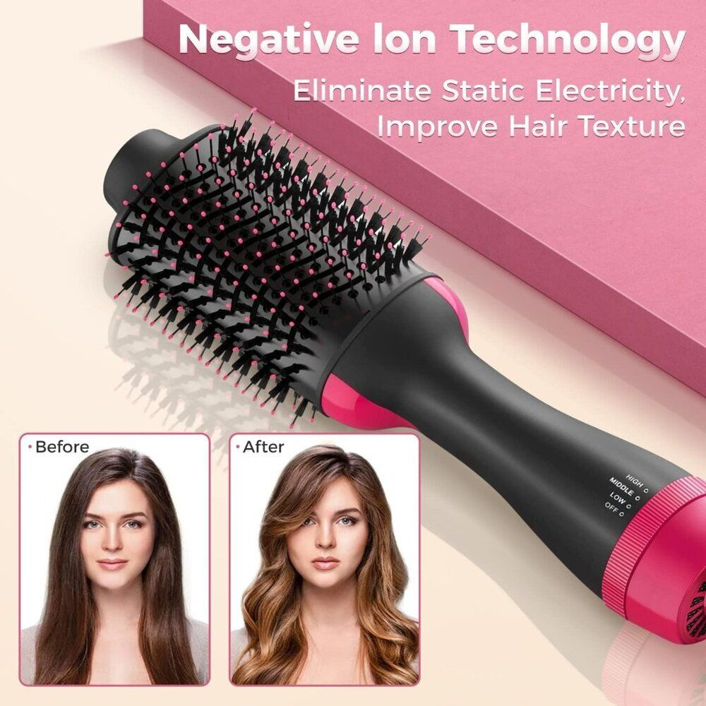 Aspiral Hot Air Hair Dryer Brush & Volumizer | Blow Dryer Brush for Straightening, Curling & Styling | 3-Speed Adjustable with 360° Swivel Cord