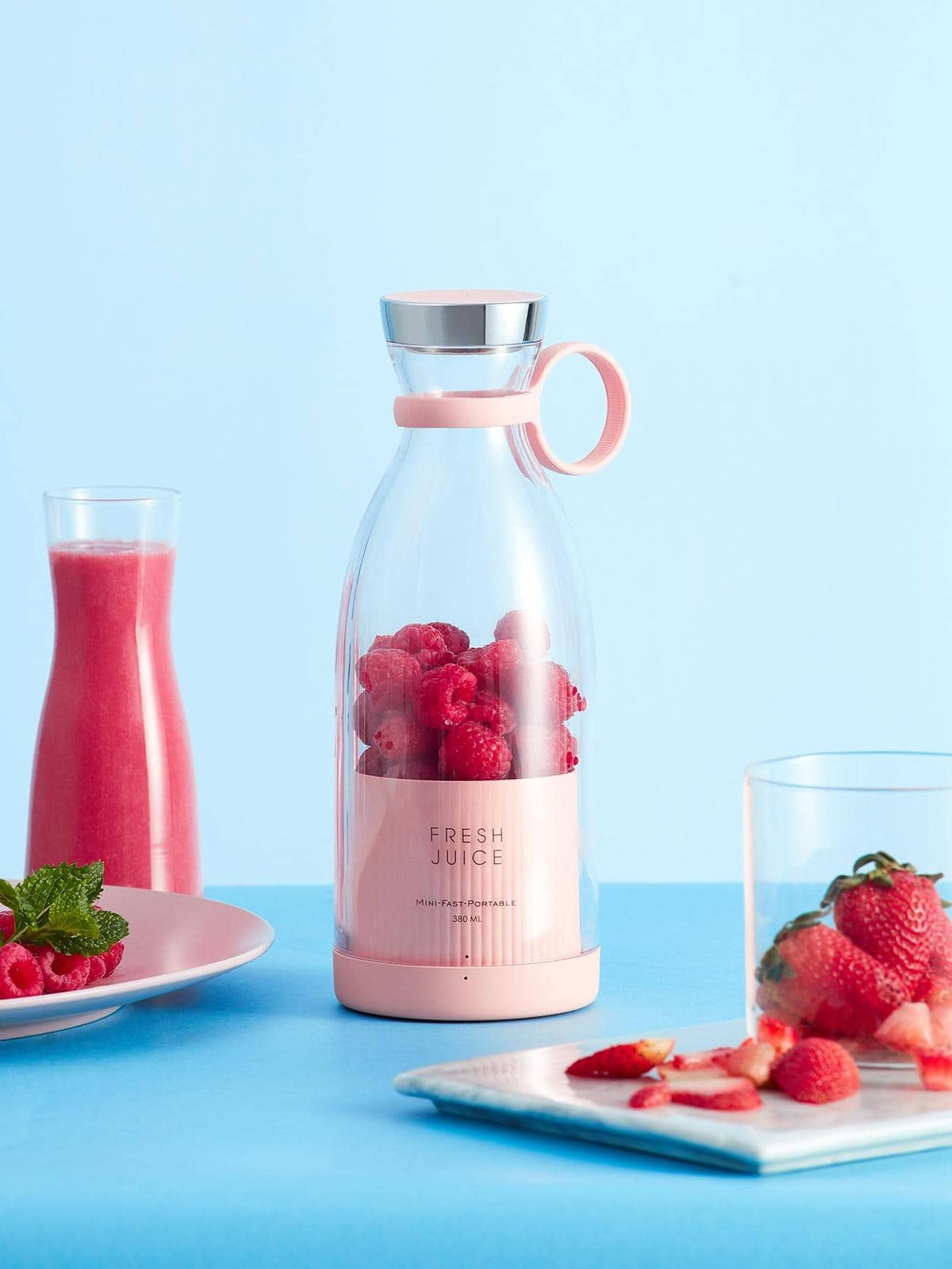 Aspiral Wireless Portable Blender Bottle | 50W Powerful Mini Fruit Juicer for Smoothies, Milkshakes & Baby Food