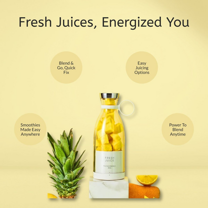 Aspiral Wireless Portable Blender Bottle | 50W Powerful Mini Fruit Juicer for Smoothies, Milkshakes & Baby Food