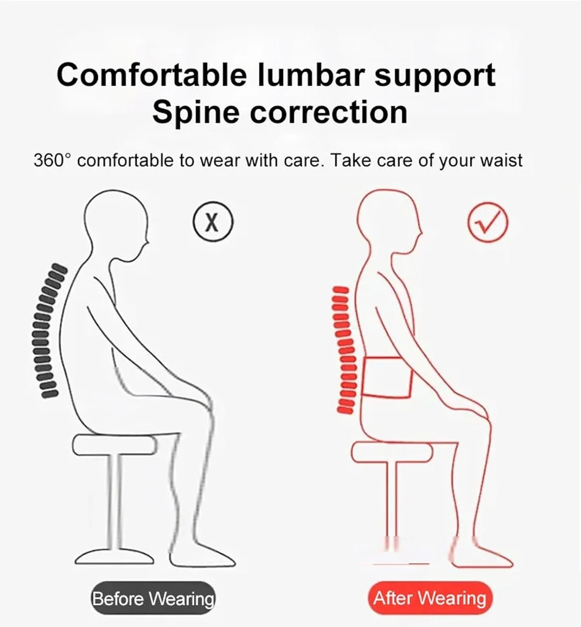 Aspiral Adjustable Posture Corrector Belt for Men & Women | Upper Back & Shoulder Support Brace & Back Pain Relief